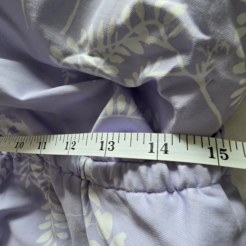I.N.C. Floral Lavender Dress with Tie Front Size L 100% Cotton - Picture 12 of 16